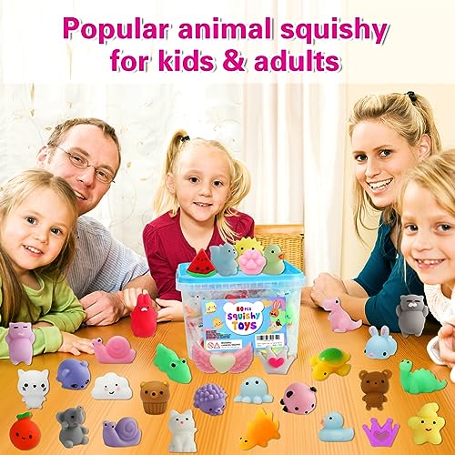 80 Pcs Kawaii Squishy Toy Party Favors