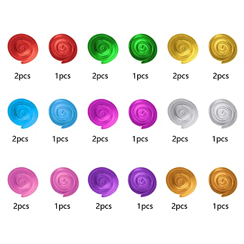 Colorful Foil Swirl Decorations for Wedding Celebration, Pack 28