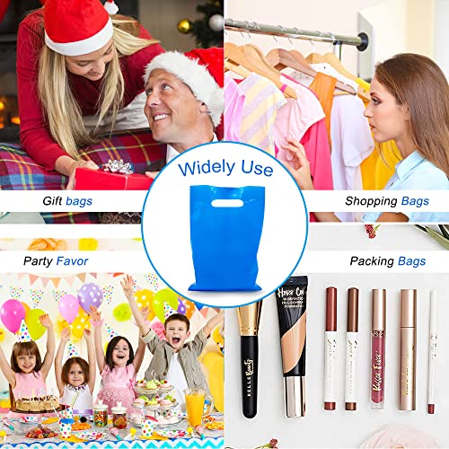 Sturdy Blue Plastic Gift Bags for Party Candy