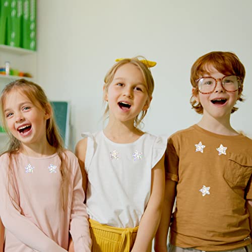 500 Holographic Glitter Star Stickers: Metallic, Reflective, Sparkly