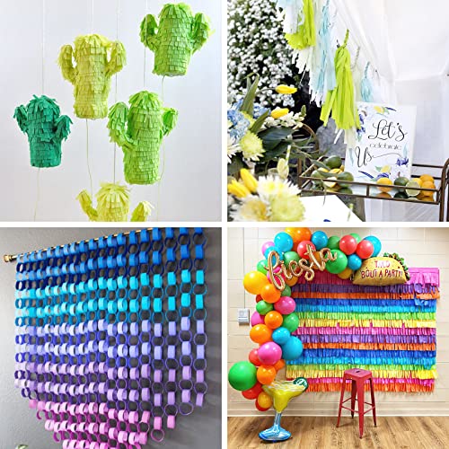 PartyWoo Crepe Paper Streamers 6 Rolls - Variety Pack