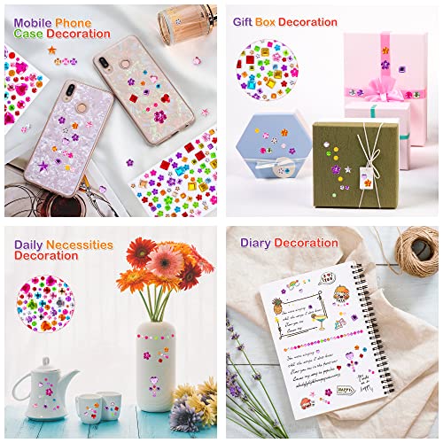 880pcs Gem Stickers - Self Adhesive Rhinestones for Crafts