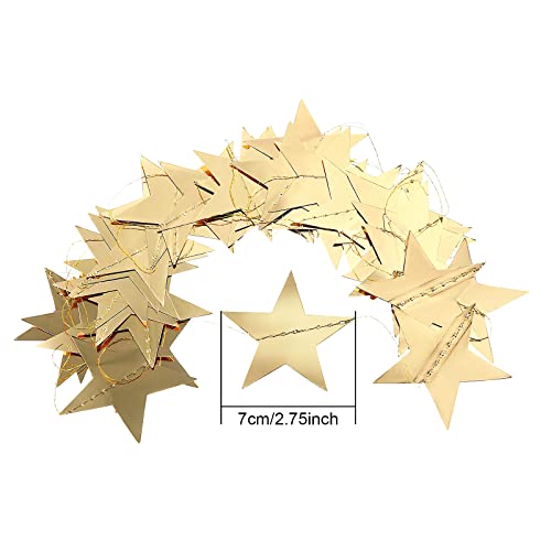 Gold Glitter Star Garland Banner, 130 feet, Party Decor