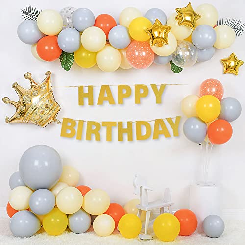 Gold Glitter DIY Banner Kit - Customizable Party Decor