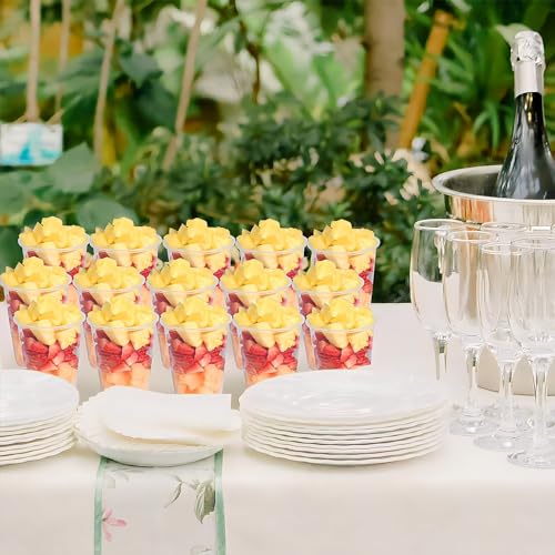 100 Pack of 7 oz Clear Plastic Cups