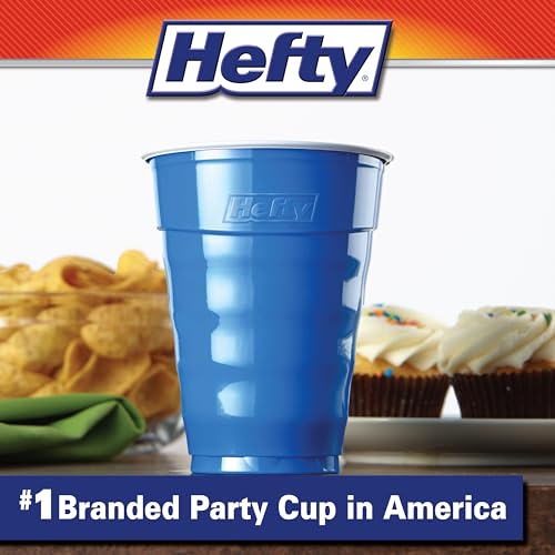 120 Count Hefty Marine Blue 18 oz. Party Cups