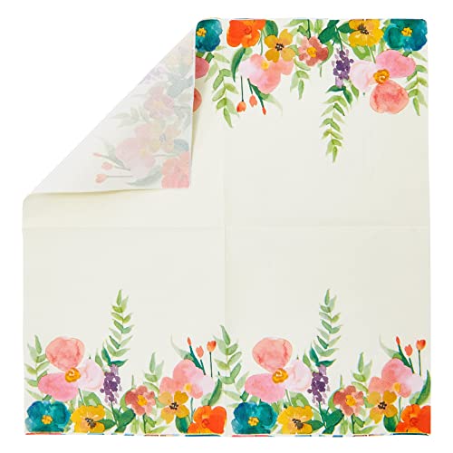 Vintage Floral Paper Napkins for Garden Parties - 100 Pack
