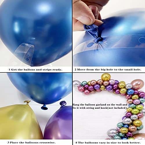 100pcs 12inch Chrome Metallic Party Balloons for Celebrations