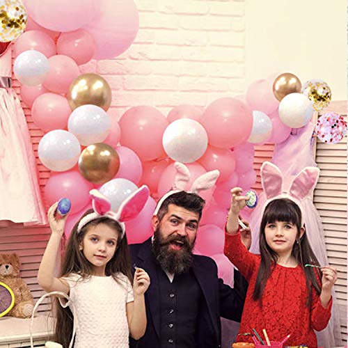 Pink Gold Confetti Balloons Kit for Party Decor