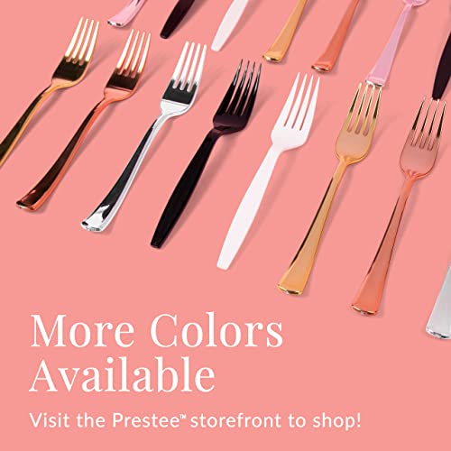 Gold Glitter Plastic Cutlery Set - 180 Pieces