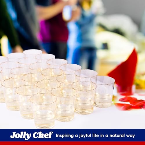 Gold Glitter Plastic Cups Ideal for Parties/Celebrations