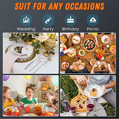 360pcs Heavy Duty Silverware Set for Party Supply