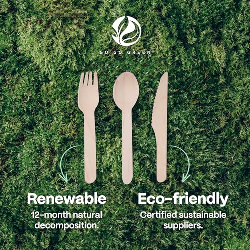 Eco-Friendly Disposable Cutlery Set - 300 Piece Utensils