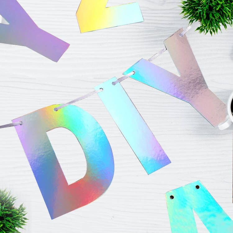 Customizable Glitter Party Banner Kit: 116 Pcs