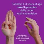 SmartyPants Toddler Multivitamin Gummies: Omega 3 Fish Oil (EPA/DHA), Vitamin D3, C, Vitamin B12, B6, A, K & Zinc, Biotin, Beta Carotene, Gluten Free, Three Fruit Flavors, 90 Count (30 Day Supply)