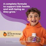 Renzo's Picky Eater Kids Multivitamin with Iron, Dissolving Kids Vitamins with Vitamin D3 and K2 and More, 60 Sugar-Free Melty Tabs, Oh-Oh-Oh Orange Flavor