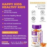 Squiggles Kids Multivitamin + Iron Gummies - Low Sugar Gummy Vitamins with Iron Supplements for Kids - Broad Spectrum of Vitamins and Minerals, Chewy, Yummy Berry Flavor (100 Count)