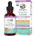 MaryRuth Organics Multivitamin for Infants | USDA Organic | Multivitamin Liquid Drops for Babies 6-12 Months | Immune Support & Overall Wellness | Vegan | Non-GMO | Gluten Free | 2 Fl Oz
