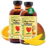CHILDLIFE Essentials Kids Multivitamin & Mineral - Kids Vitamins, Liquid Multivitamin for Kids, Toddler Multivitamins, Liquid Vitamins, Baby Multivitamin - Natural Orange & Mango, 8 Fl Oz (Pack of 2)