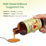 CHILDLIFE Essentials Kids Multivitamin & Mineral - Kids Vitamins, Liquid Multivitamin for Kids, Toddler Multivitamins, Liquid Vitamins, Baby Multivitamin - Natural Orange & Mango, 8 Fl Oz (Pack of 2)