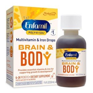 Enfamil Poly-Vi-Sol with Iron Liquid Multivitamin Drops, Supports Growth & Development*, 50mL Bottle​