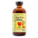 CHILDLIFE ESSENTIALS Kids Multivitamin & Mineral - Kids Vitamins, Liquid Multivitamin for Kids, Toddler Multivitamins, Liquid Vitamins, Baby Multivitamin - Natural Orange & Mango, 8 Fl Oz (Pack of 1)