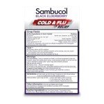 Sambucol Cold and Flu Relief Tablets - Homeopathic Cold Medicine, Cold Remedy for Adults, Black Elderberry for Colds, Zinc Cold Remedy - 60 Count