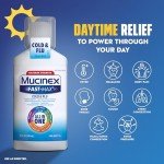 Mucinex Fast-Max Cold and Flu & Nightshift Severe Cold and Flu Medicine for Adults, Over-the-Counter Medication Combo Pack for Sore Throat Relief, Decongestant, Cough & Cold Medicines, 2 x 6 Fl Oz