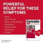 Coricidin HBP Maximum Strength Multi-Symptom Flu Tablets For Body Aches, Body Pains Cold and Cough Relief: Flu Medicine for Adults with High Blood Pressure - 24 Count