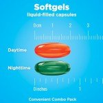 Amazon Basic Care Cold and Flu Relief, Daytime and Nighttime Combo Pack Softgels, Powerful Cold Medicine for Day and Night Multi-Symptom Relief, 48 Count(Pack of 1)