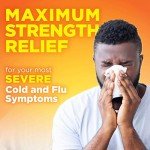 Amazon Basic Care Severe Daytime Cold and Flu, Maximum Strength Liquid Cold Medicine, Non-Drowsy, Multi-Symptom Relief, for Adults and Children Age 6 and Over, Original, 12 fl oz (Pack of 1)