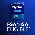 VICKS NyQuil Cold & Flu Relief Over-the-Counter Medicine, Powerful Multi-Symptom Nighttime Relief for Headache, Fever, Sore Throat, Minor Aches & Pains, Sneezing, Runny Nose, and Cough, 48 LiquiCaps