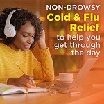 Amazon Basic Care Daytime Cold and Flu Relief Liquid Caps Softgel, Non-Drowsy Cold Medicine, Relief of Pain, Fever, Cough, Sore Throat, Nasal Congestion, 48 Count