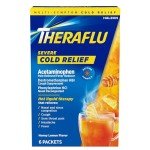 Theraflu Daytime Severe Cold Relief Powder, Cold and Cough Medicine Powder Packets, Honey Lemon Flavors - 6 Count (Pack of 1)