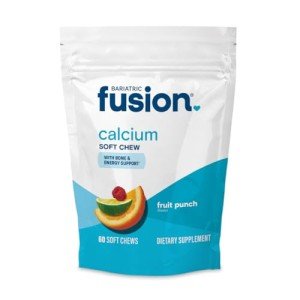 Bariatric Fusion Bariatric Calcium Chews | Calcium Citrate with Vitamin D3 Calcium Supplement Bariatric Vitamin | Sugar Free Calcium Citrate Chewable | Calcium Citrate 500mg | Fruit Punch | 60 Count