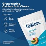 Bariatric Fusion Bariatric Calcium Chews | Calcium Citrate with Vitamin D3 Calcium Supplement Bariatric Vitamin | Sugar Free Calcium Citrate Chewable | Calcium Citrate 500mg | Fruit Punch | 60 Count
