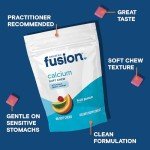 Bariatric Fusion Bariatric Calcium Chews | Calcium Citrate with Vitamin D3 Calcium Supplement Bariatric Vitamin | Sugar Free Calcium Citrate Chewable | Calcium Citrate 500mg | Fruit Punch | 60 Count