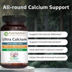 Pure Nutrition Ultra Calcium Citrate 1000mg Highly absorbable Calcium Supplement with Calcium Citrate Malate, Vitamin D, Zinc and Magnesium - 1 Tablet Daily (90 Veg Tabs) Non-GMO | Gluten-Free