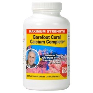 Barefoot Coral Calcium Complete 1500mg, 240 Capsules- Coral Calcium Supplement Developed by Bob Barefoot- Supports Overall Health & PH Levels- Contains Calcium, Magnesium, & Vitamins