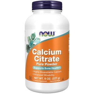 NOW Foods Supplements, Calcium Citrate Powder, Highly Bioavailable Calcium, Supports Bone Health*, 8-Ounce