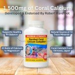 Barefoot Coral Calcium Complete 1500mg, 240 Capsules- Coral Calcium Supplement Developed by Bob Barefoot- Supports Overall Health & PH Levels- Contains Calcium, Magnesium, & Vitamins