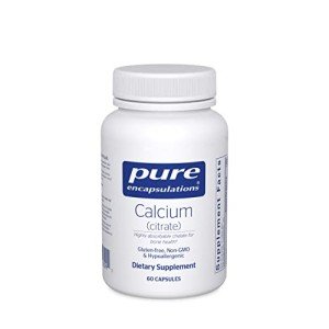 Pure Encapsulations Calcium (Citrate) - Supplement for Bone, Teeth, Colon, and Cardiovascular Health Support* - with Premium Calcium Citrate - 60 Capsules
