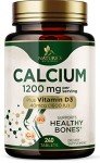 Calcium 1200 mg with Vitamin D3, Calcium Supplement Vitamins, Supports Bone Strength, Teeth & Immune System, Calcium Supplements for Women & Men, Nature's Absorbable Calcium Carbonate - 240 Tablets