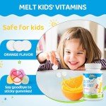 500 MG Calcium Supplement with Vitamin D3 & K2, Zinc, Magnesium & Prebiotics. Kids Vitamins for Kids' Height. Bone Strength, High Absorption, Orange Chewables, Non-GMO, Gluten Free, 60 Tabs