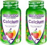 Vitafusion Calcium, Gummy JKHyWW Vitamins For Adults, 500 mg, 100 Count (Pack of 2)