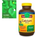 Nature Made Calcium 750 mg with Vitamin D3 and K, Dietary Supplement for Bone Support, 300 Tablets with Exclusive Vitamins & Minerals - A to Z - Better Ligth&Spring Guide