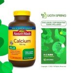Nature Made Calcium 750 mg with Vitamin D3 and K, Dietary Supplement for Bone Support, 300 Tablets with Exclusive Vitamins & Minerals - A to Z - Better Ligth&Spring Guide