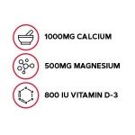 GNC Calcium Plus Magnesium & Vitamin D-3 1000mg | Essential for Building Strong Bones | 180 Count