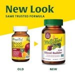 MegaFood Blood Builder - Iron Supplement Clinically Shown to Increase Iron Levels Without Side Effects - Iron Supplement for Women with Vitamin C, Vitamin B12 and Folic Acid - Vegan - 30 Tabs