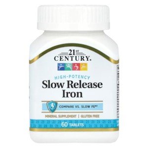 21st Century Slow Release Iron Tablets, 60 Count